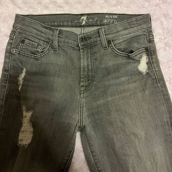 7 For All Mankind Jeans - Size 28 - The Ankle Skinny - Picture 2 of 4
